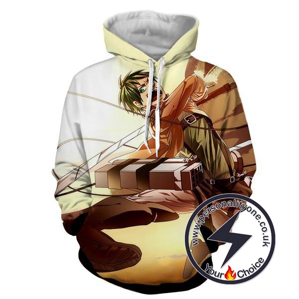 Attack On Titan - Eren Yeager 3D - Attack On Titan Hoodies